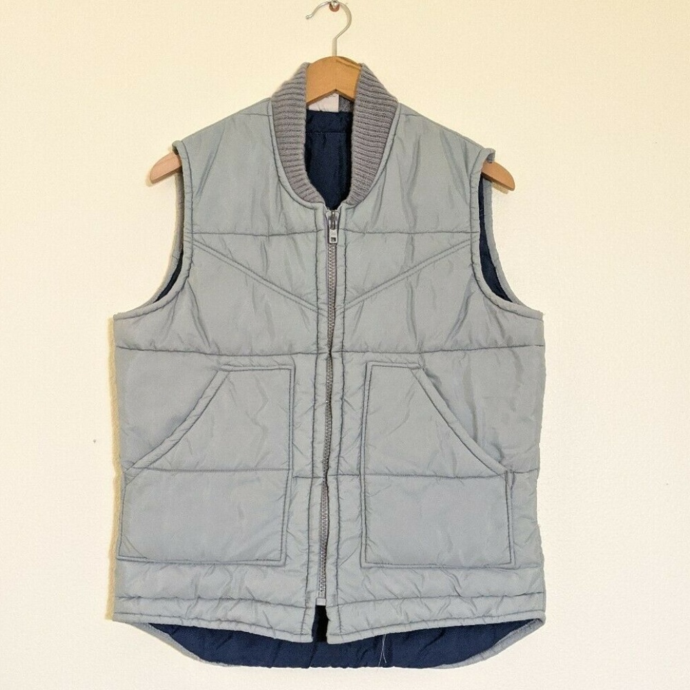 Walls Vest Mens Light Blue Full Zip Blizzard Pruf